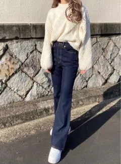 値下げ♡GRL センターラインデニム フレア パンツ ボトムス カジュアル 新品