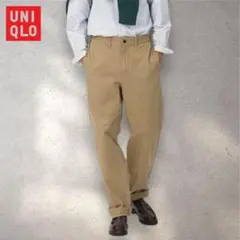UNIQLO ユニクロ ストレートチノ リラックスフィット ベージュ 79cm