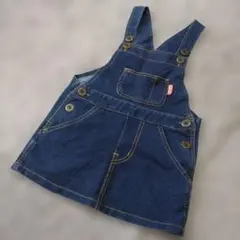 k1096 デニム風サロペット【90】スカート