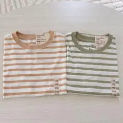 【新品タグ付き】無印 天竺編み クルーネック半袖Tシャツ 110cmのサムネイル