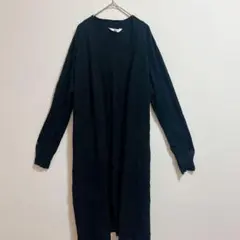 TIMEANDTRU【L】 黒 ロングカーディガン 春 おしゃれ