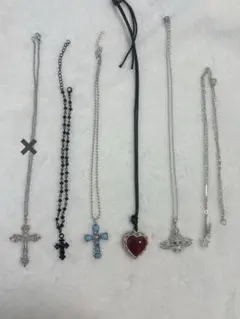 単品価格 ネックレス y2k 十字架 グランジ archive アクセサリー