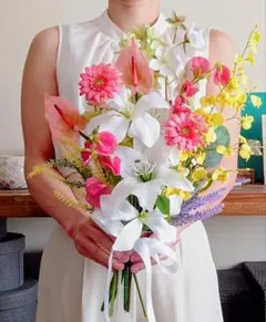 アーティフィシャルフラワー＊〜ウエディングクラッチブーケ＊