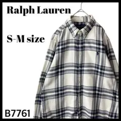 ラルフローレン チェック 長袖シャツ ネルシャツ メンズS〜M相当 (表記XL)