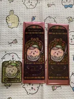 まじかるちいかわステンドグラス風クリアブックマーカーアクリルバッジくりまんじゅう