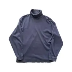 【レディース古着】90s エディバウアー タートルネック長袖Tシャツ L ナス紺