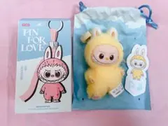 POPMART LABUBU イニシャル ぬいぐるみ ペンダント 【P】