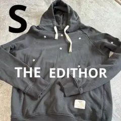 【美品】THE EDITOR 星刺繍パーカー 、ブラック、イタリア製、エディター