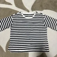 ストライプ コットン100% 半袖Tシャツ XS〜S