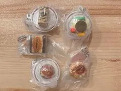 タカセ洋菓子ミニチュアチャーム 5個セット 喫茶 お食事