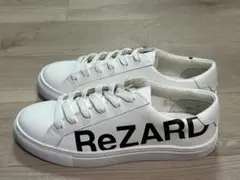 【新品未使用】Rezardビッグロゴレザースニーカー　ホワイト