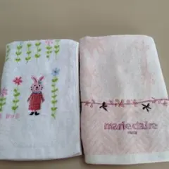 marie claire とうさぎのウォッシュタオル 2枚のサムネイル