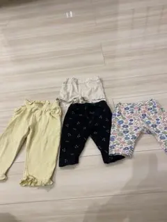 80 女の子　５枚まとめ売り　長ズボン　半ズボン　7部丈　保育園着　（追加あり）