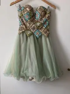 【最終値下げ早めに購入お願いします】AR ANGELRビーズ装飾ミントグリーンS