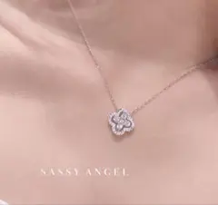 sassy angel クローバーフラワーネックレス　シルバーのサムネイル