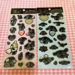 サンリオキャラクターズ　モノクロ　キラキララインストーンシール　2枚セット