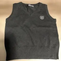 COMME CA ISM ブラック Vネック ベスト 90cm