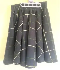 zara ミニスカート チェックスカート プリーツ XS 紺 ネイビー