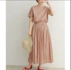 アーバンリサーチドアーズ コットンボイルギャザーワンピース タグ付き新品