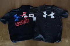 夏オススメ☆新品！160cm半袖UnderArmour Tシャツ 黒とグレー2枚のサムネイル