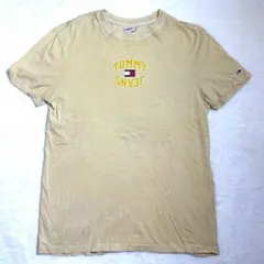TOMMY JEANS メンズ Tシャツ ベージュ サイズM 半袖 （T1 90