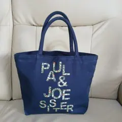 ◆PAUL&JOE SISTERトート⁄ ネイビー⁄花柄リバーシブル⁄未使用◆のサムネイル