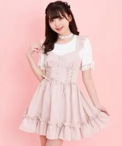 SecretHoney レースアップビスチェジャンパードレス シークレットハニー