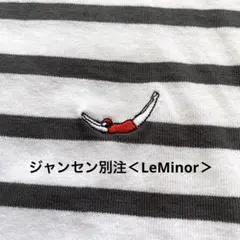 ジャンセン別注＜LeMinor＞パネルボーダーTシャツ M 炭黒グレー