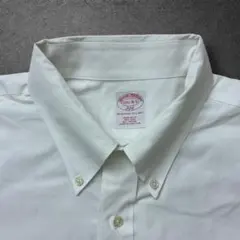 ブルックスブラザーズ無地ホワイトBDシャツ17 1/2-4/5トラッドXL
