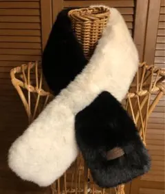 バイカラー フェイクファースヌード