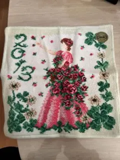 FEILER刺繍ハンカチ 花と女性 2013年製