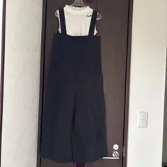 GU GIRLSサロペットワイドパンツ トップスセット 140 150