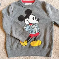 GAP kids ミッキーマウス ニット セーター グレー 100cm