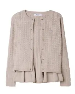Herlipto新作 H logo Peplum Cable-Knit Set