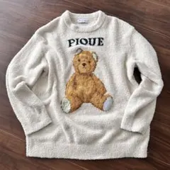 希少　ジェラートピケ 【HOMME】ベビモコベアジャガードプルオーバー Lサイズ