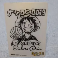 2枚 ナツコミ 2019 ワンピース ルフィ サイン イラスト クリアカード