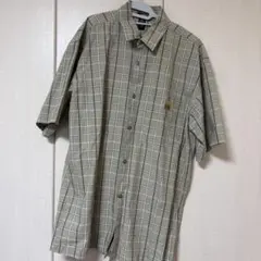 FB COUNTY 半袖ワークシャツ 2XL ベージュ系 チェック柄のサムネイル