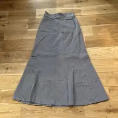 春服　グローバルワーク グレー フレアスカート ゴムウエスト　L