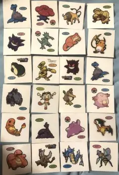 まとめ売り 当時もの ポケモン デコキャラシール 初代 第２世代119枚 まとめ売り 当時もの ポケモン デコキャラシール 初代 第2世代