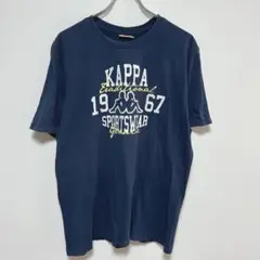 Kappa カッパ Tシャツ L ネイビー 紺 半袖 デカロゴ 古着メンズのサムネイル