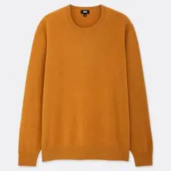 UNIQLO/ユニクロ カシミヤクルーネックセーター 47 イエロー