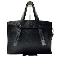 美品 FURLA フルラ 2WAY ビジネスバッグ レザー ネイビーのサムネイル