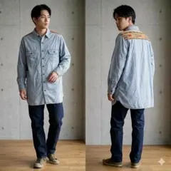 ポロラルフローレン デニムシャツ ウエスタンシャツ XXLサイズ 90S 長袖