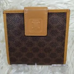 CELINE M13 マカダム PVC レザー 折財布 ブラウン