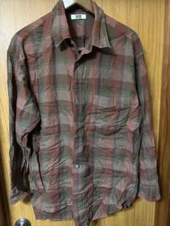 UNIQLO U チェック柄 長袖シャツ ネルシャツM