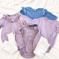 女の子　ロンパース、レギンス6点セット　80サイズ