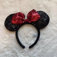 ミニーマウス風スパンコールカチューシャ