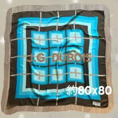 J.G. DUBOIS 幾何学模様 スカーフ 約80x80