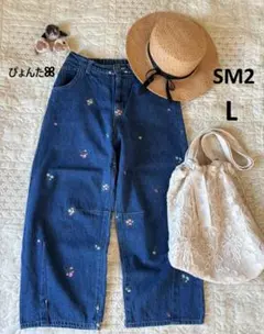 美品★カーブシルエットデニムパンツ＊ブルーのサムネイル