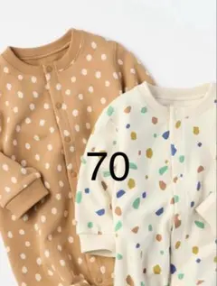 新品　UNIQLO スウェットカバーオール　70